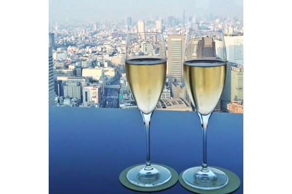 Champagne for two at the New York Bar