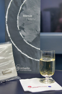 Prosecco in Air Berlin Business Class