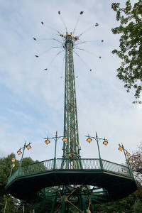 Amusement park rides at Tivoli Gardens, Copenhagen