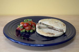 Tres Pupusas kale and pinto bean