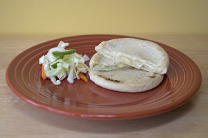 Tres Pupusas green chile and cheese