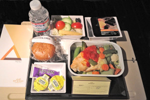 Etihad Airways gluten-free meal